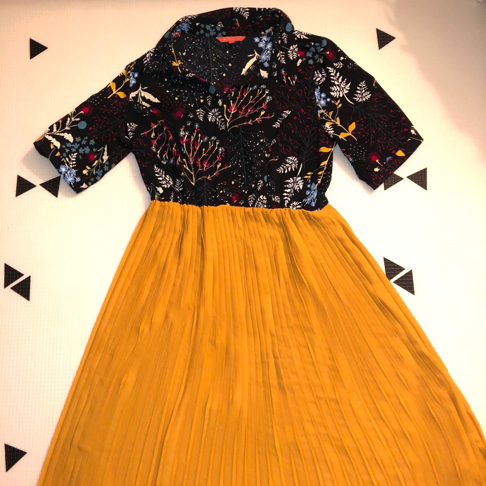 ModCloth retro pleated shirt dress